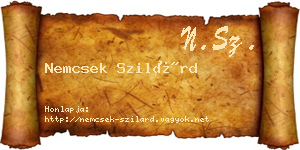 Nemcsek Szilárd névjegykártya