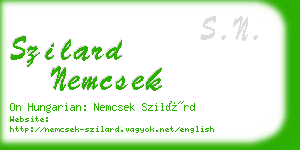 szilard nemcsek business card